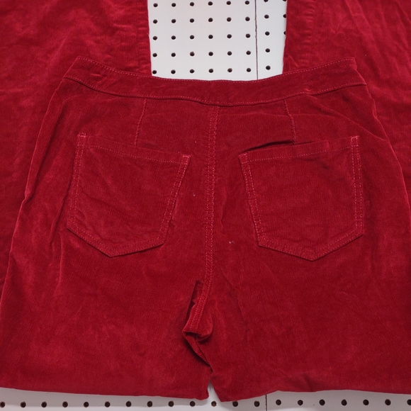 True Craft High Rise Flare Red Corduroy Pants, Size 10 - Picture 4 of 7